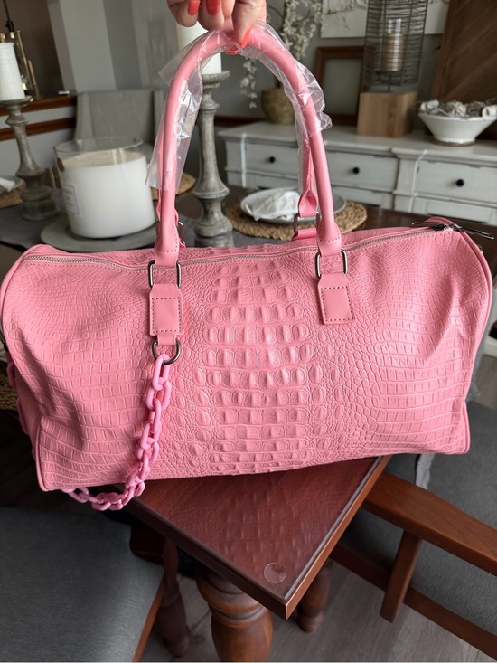privata Handbags - Privata crocodile-embossed duffel/weekender bag